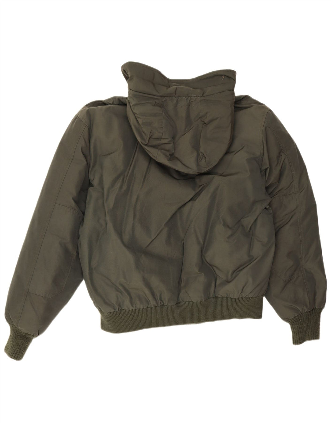 Woolrich Mens Hooded Padded Jacket UK 40 Large Khaki Cotton