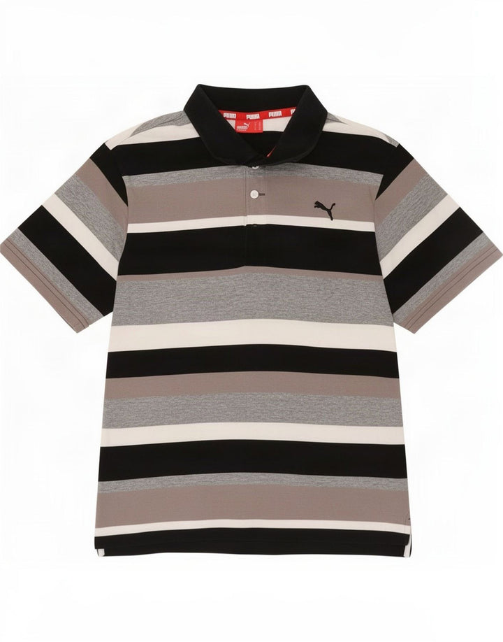 Puma Boys Polo Shirt 13-14 Years Multicoloured Striped