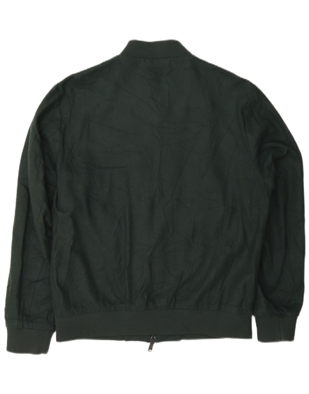 Cos Mens Bomber Jacket EU 50 Large Green Wool