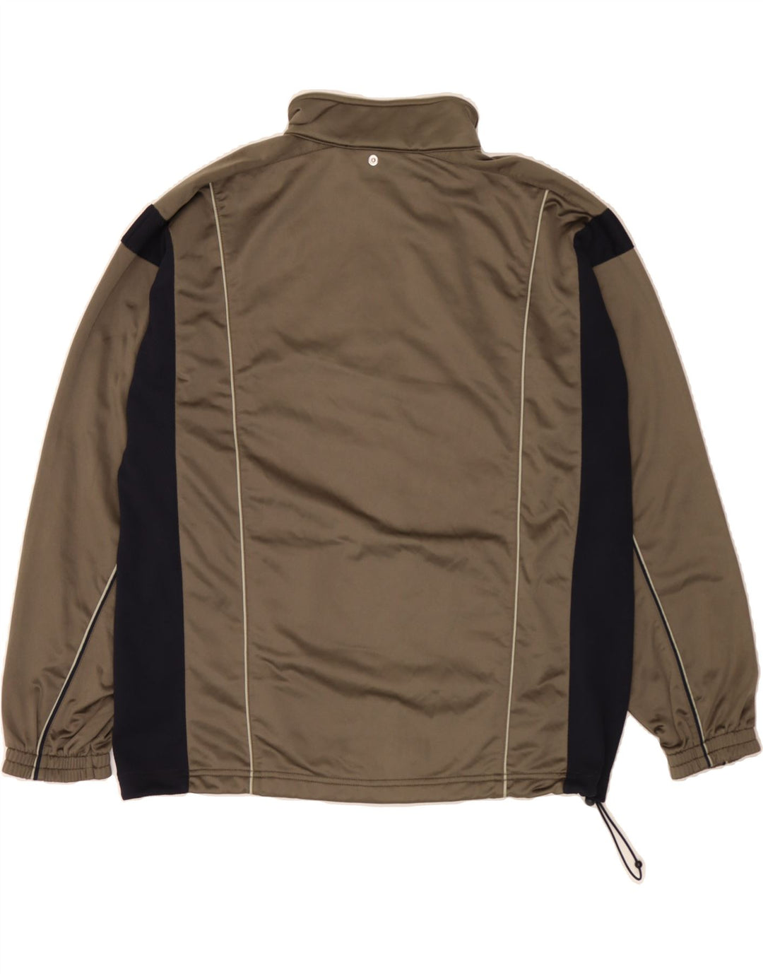 REEBOK Mens Tracksuit Top Jacket Medium Brown Colourblock Polyester