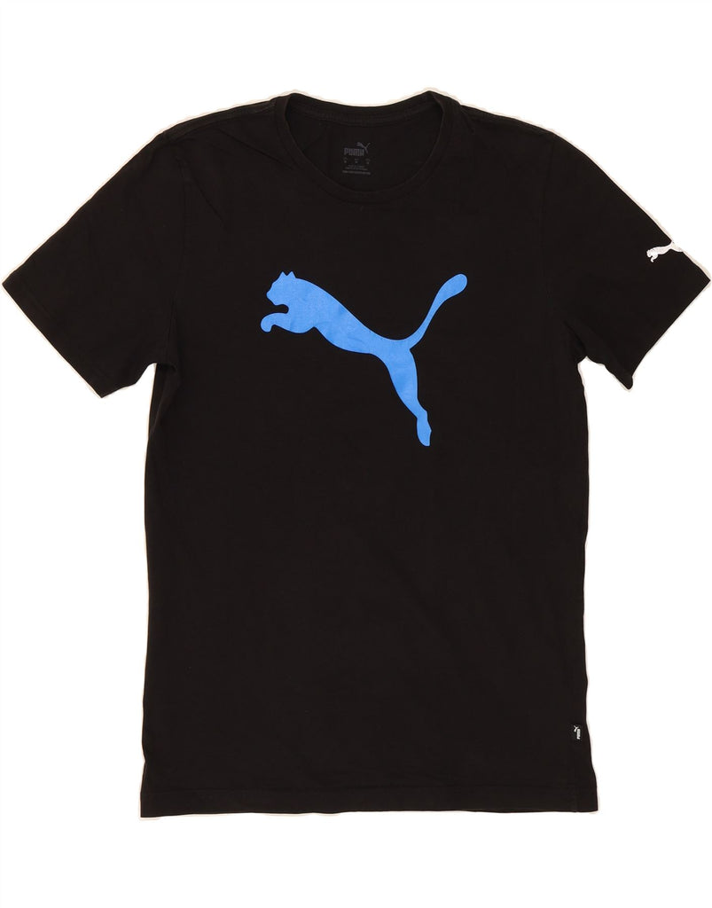 PUMA Mens Graphic T-Shirt Top Medium Black Cotton Vintage Puma and Second-Hand Puma from Messina Hembry 