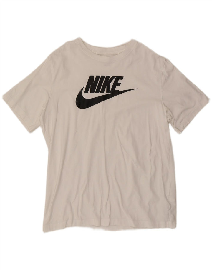 Nike Mens Graphic T-Shirt Top Large White Cotton