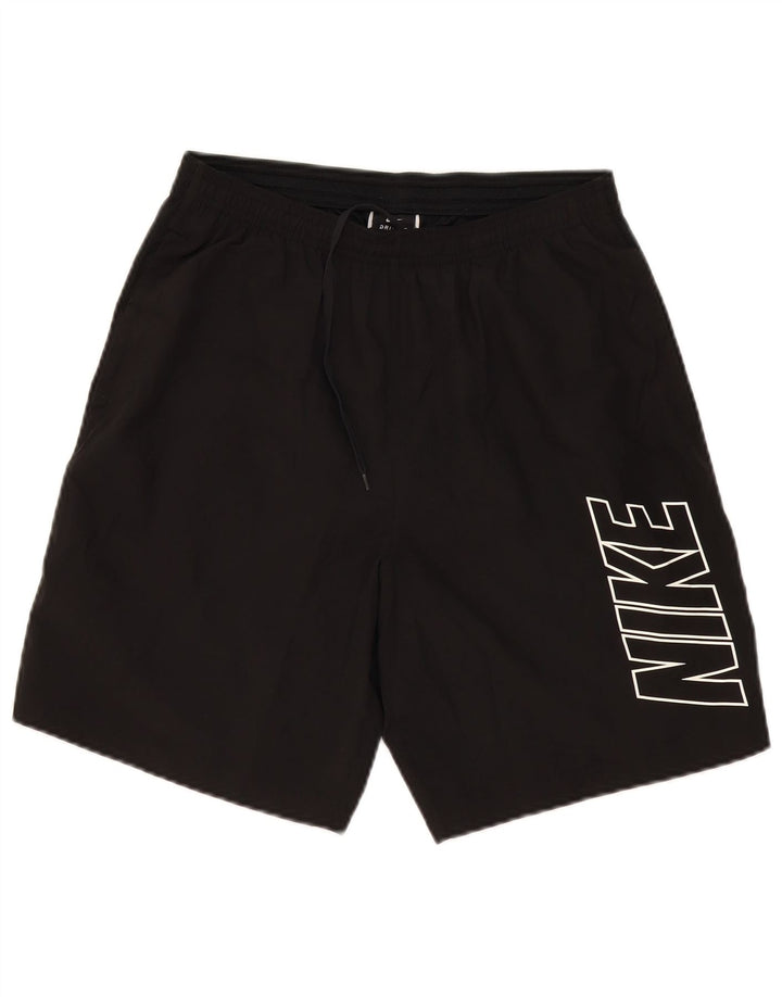NIKE Mens Dri Fit Graphic Sport Shorts Medium  Black Polyester