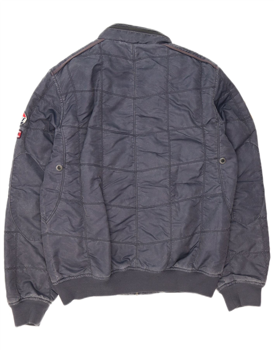 Petrol Industries Mens Graphic Bomber Jacket UK 38 Medium Navy Blue