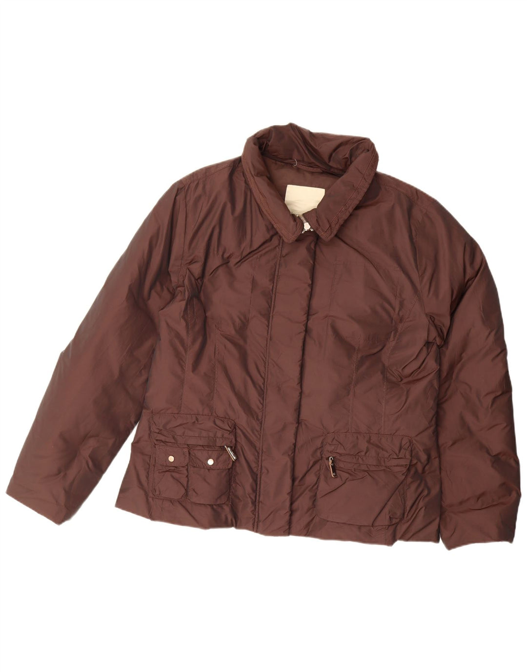 Henry Cottons Womens Padded Jacket IT 54 3XL Brown Polyester