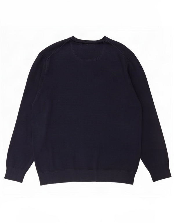 Timberland Mens Crew Neck Jumper Sweater 2XL Navy Blue Cotton