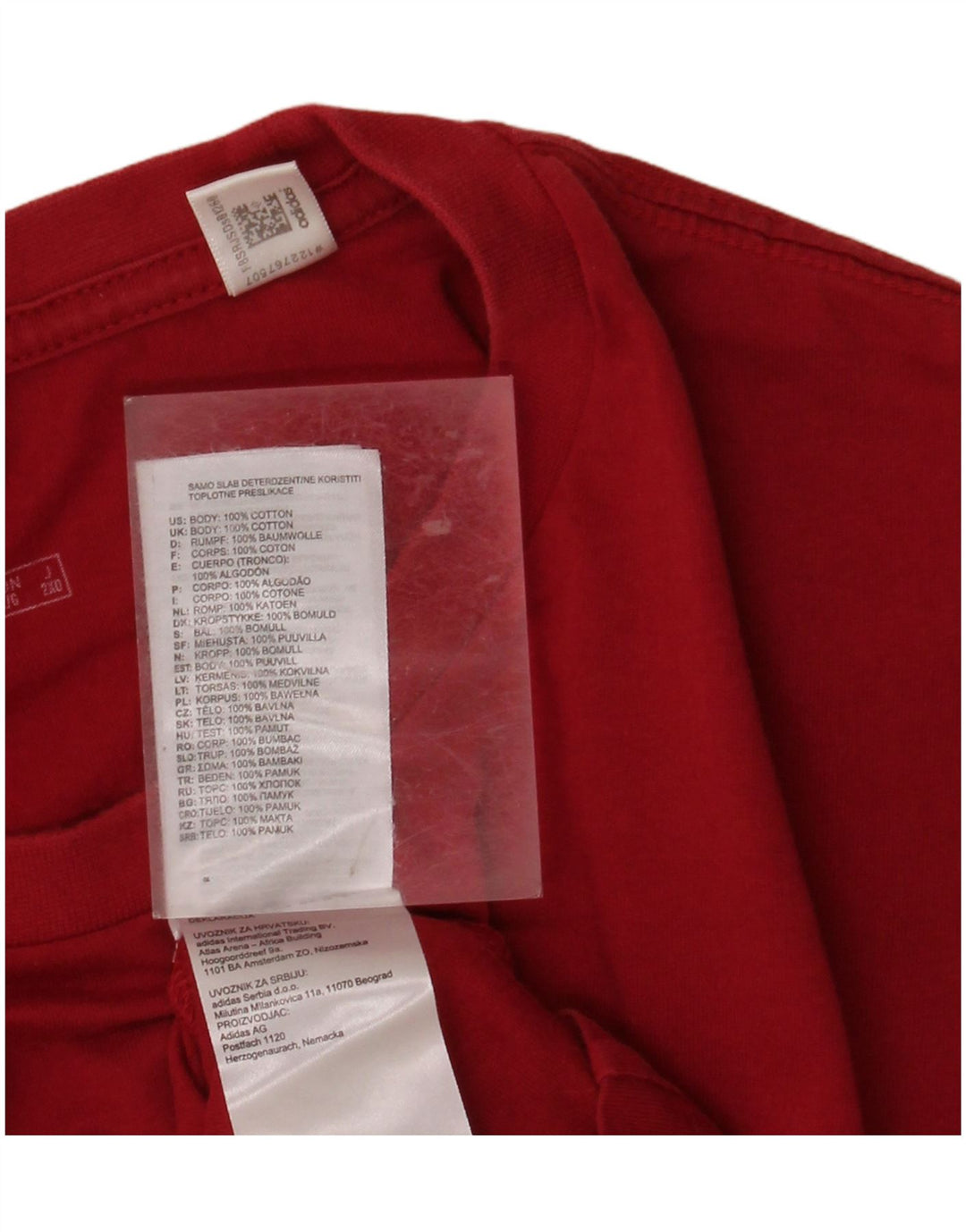 ADIDAS Mens Graphic T-Shirt Top Large Red Cotton