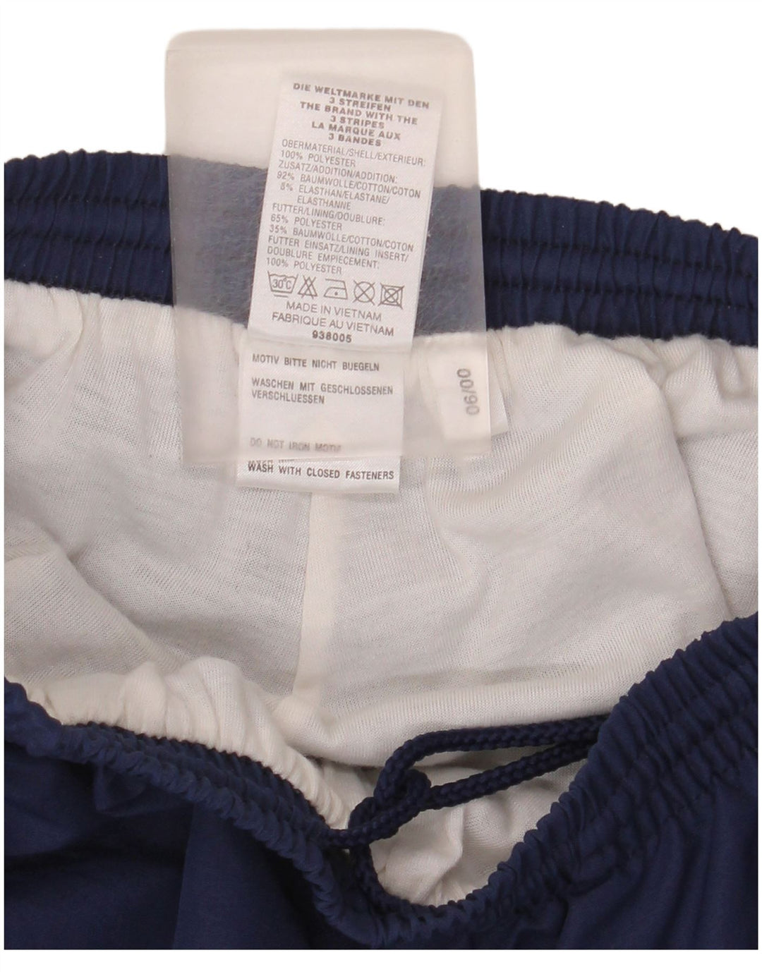 Adidas Boys Tracksuit Trousers 11-12 Years Navy Blue Polyester