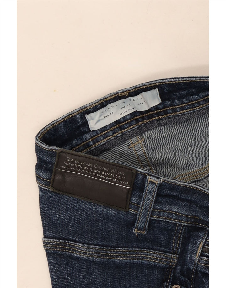 Zara Mens Slim Jeans EU 44 Large W34 L31 Blue