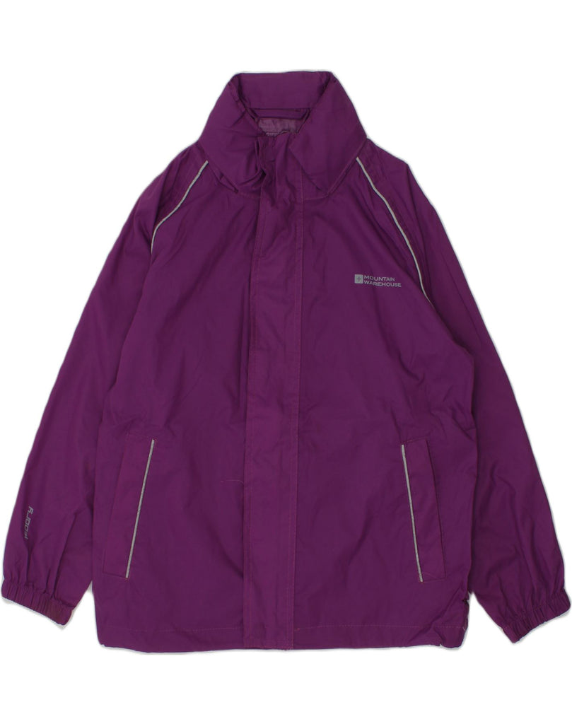 MOUNTAIN WAREHOUSE Boys Hooded Rain Jacket 7-8 Years Purple Nylon | Vintage Mountain Warehouse | Thrift | Second-Hand Mountain Warehouse | Used Clothing | Messina Hembry 