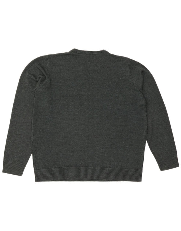 JAMES PRINGLE Mens Crew Neck Jumper Sweater Large Green Acrylic