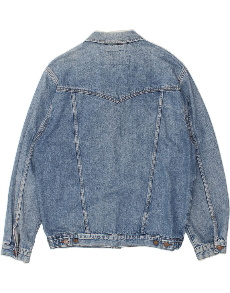 WRANGLER Mens Denim Jacket UK 44 2XL Blue Cotton | Vintage Wrangler | Thrift | Second-Hand Wrangler | Used Clothing | Messina Hembry 