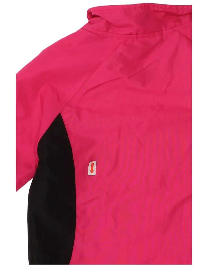 PUMA Girls Tracksuit Top Jacket 3-4 Years Pink Colourblock Polyester