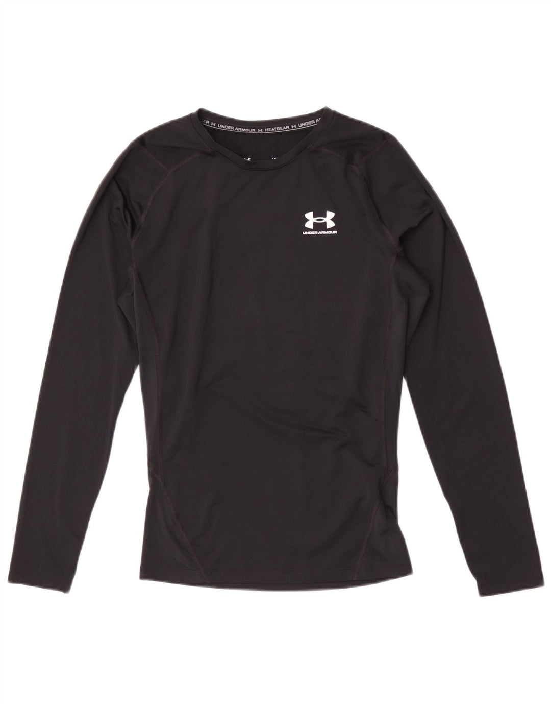Under Armour Mens Heat Gear Top Long Sleeve Large Black Polyester