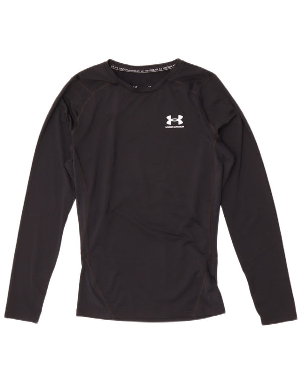 Under Armour Mens Heat Gear Top Long Sleeve Large Black Polyester
