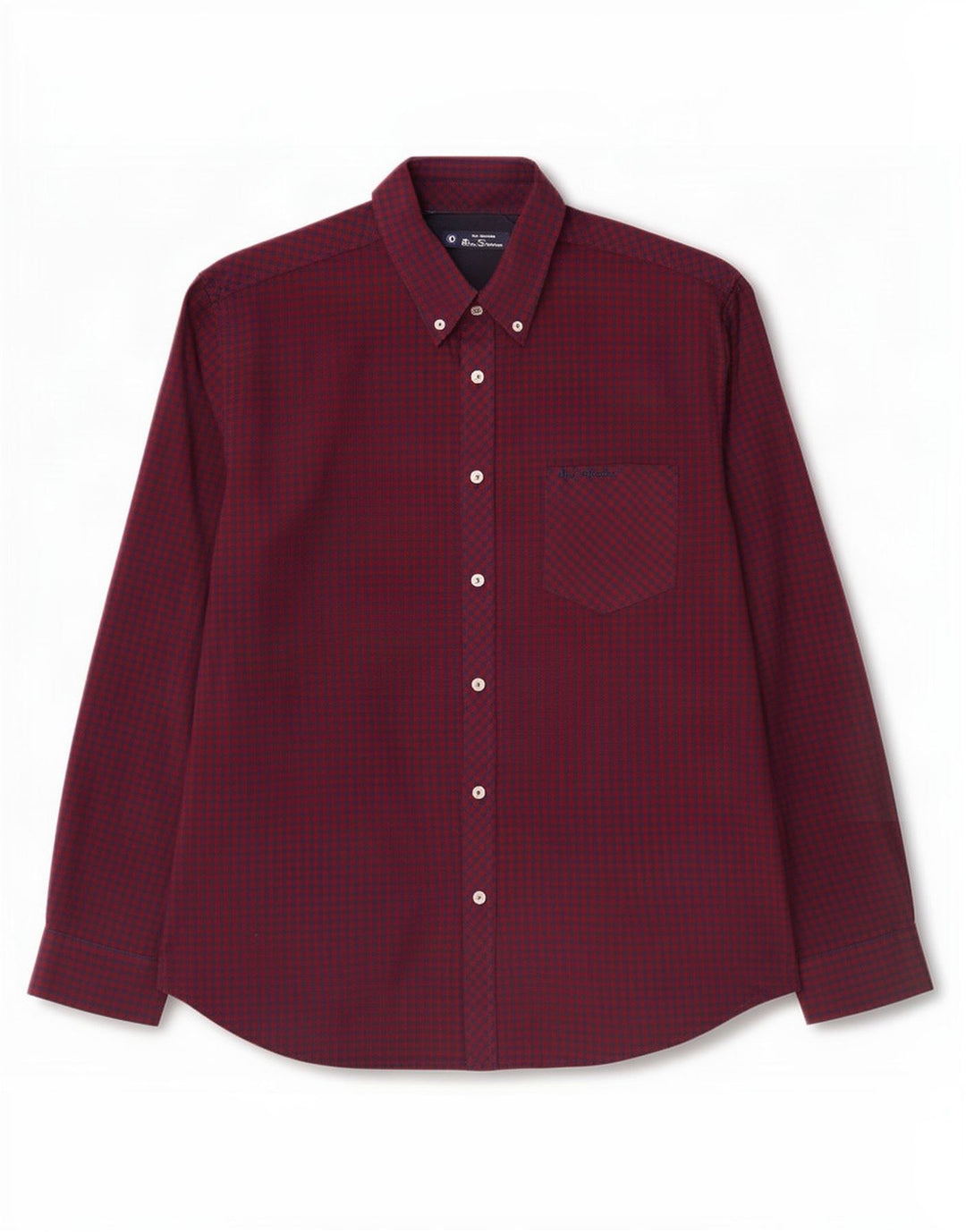 Ben Sherman Mens Shirt XL Red Gingham Cotton