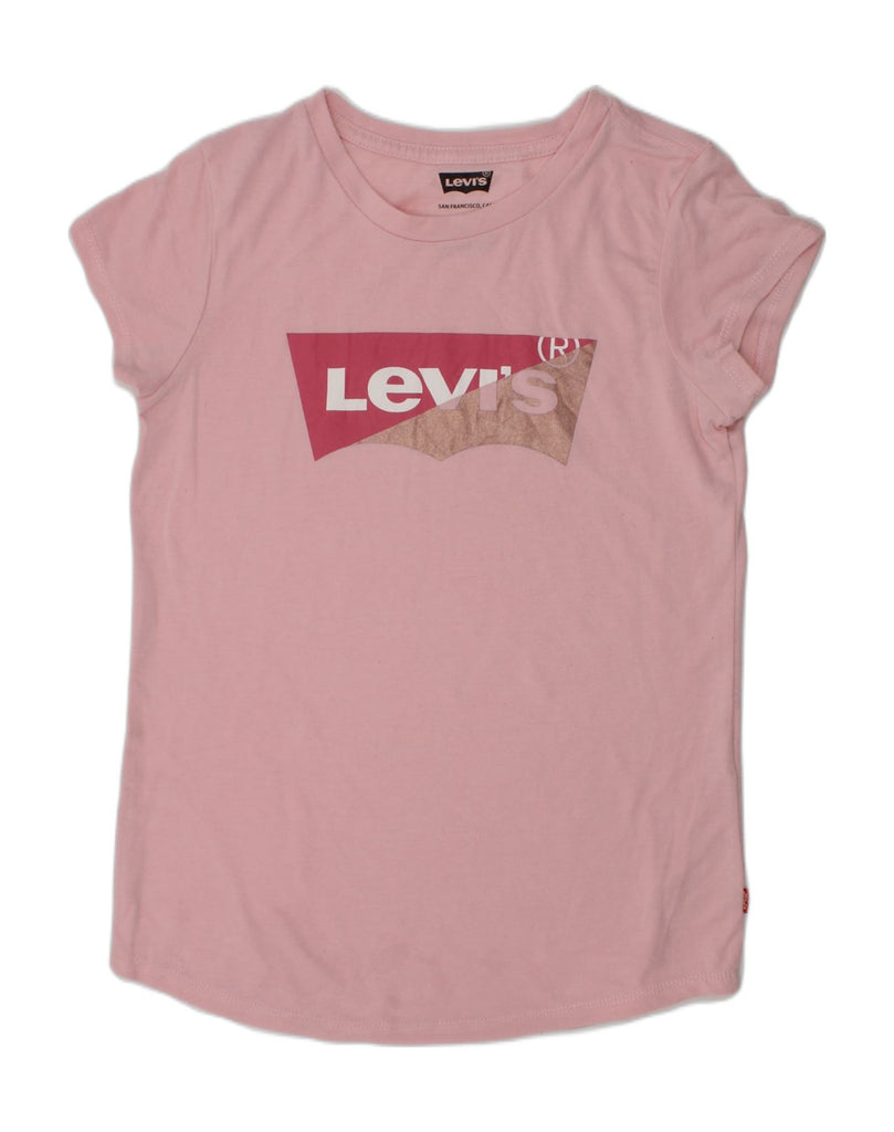 LEVI'S Girls Graphic T-Shirt Top 13-14 Years Pink Cotton | Vintage Levi's | Thrift | Second-Hand Levi's | Used Clothing | Messina Hembry 