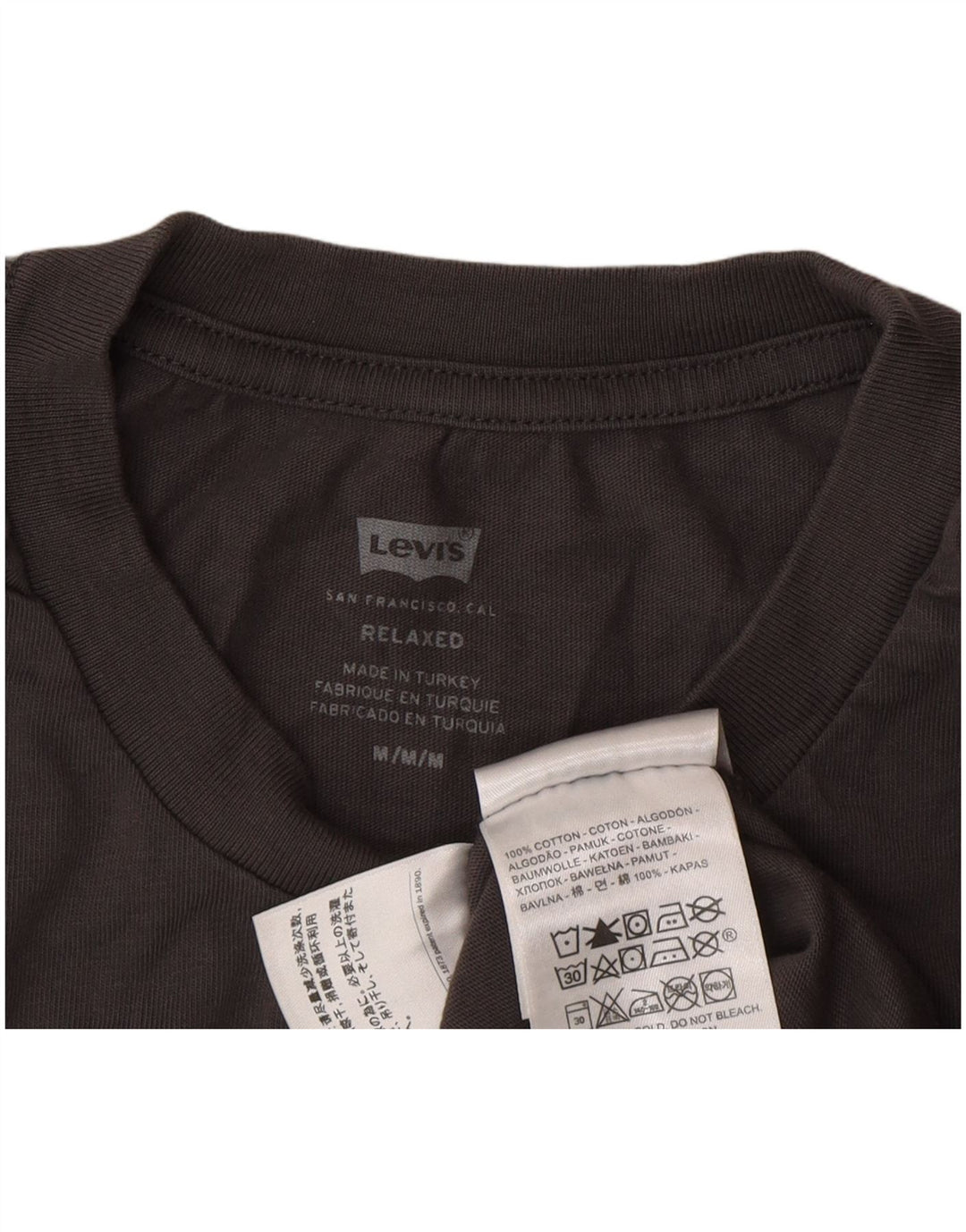 Levi's Mens Relaxed Graphic T-Shirt Top Medium Grey Cotton