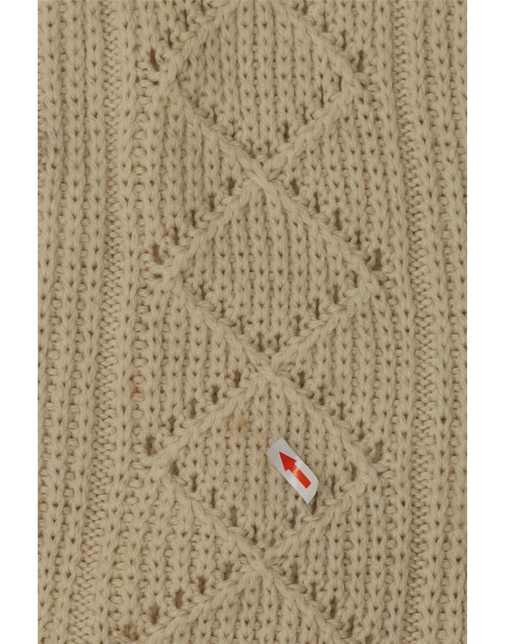 Vintage Womens Boat Neck Jumper Sweater UK 14 Large Off White