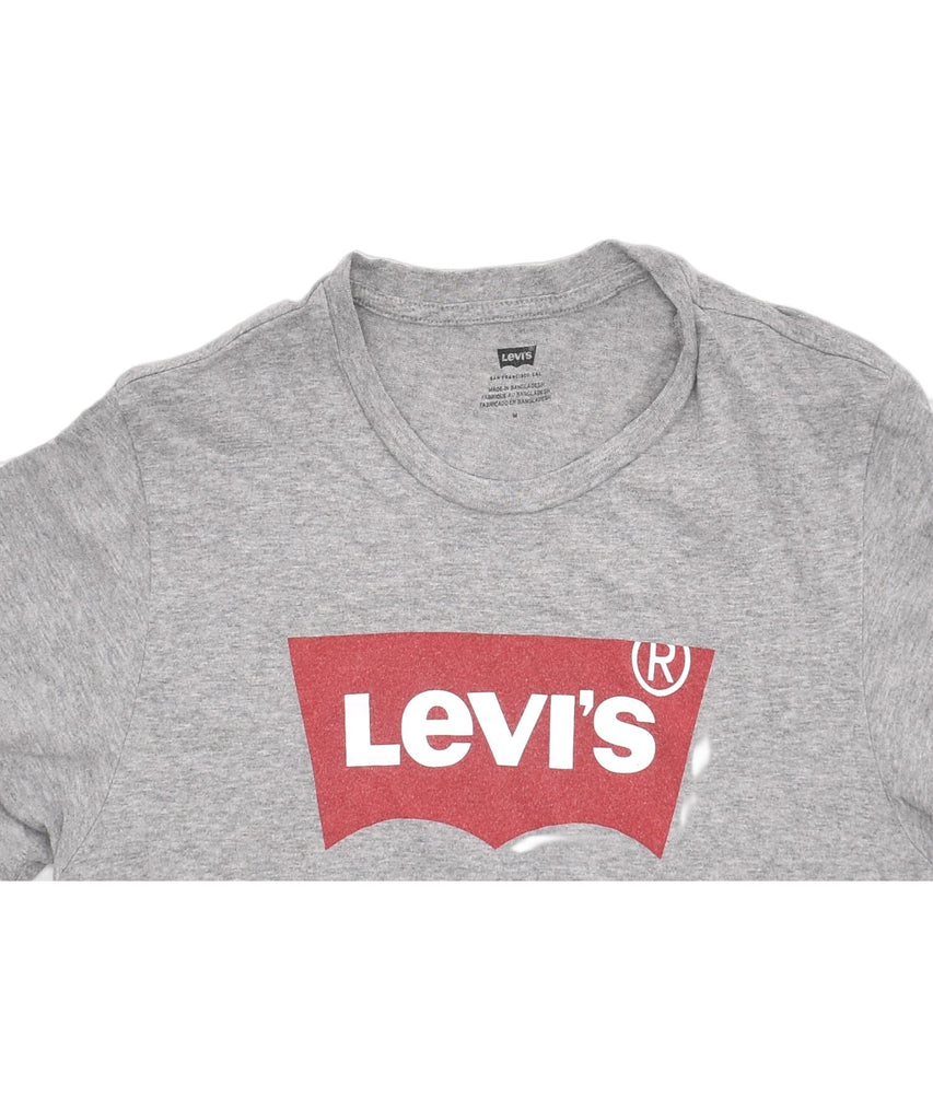 LEVI'S Mens Graphic T-Shirt Top Medium Grey Cotton | Vintage | Thrift | Second-Hand | Used Clothing | Messina Hembry 