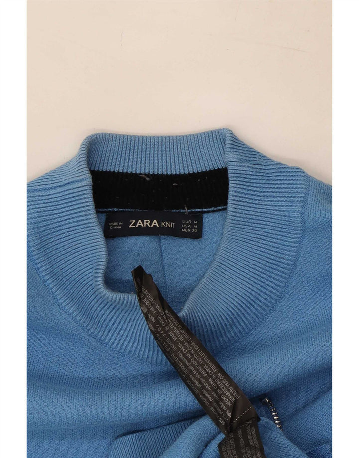 Zara Womens Oversized Jumper Sweater UK 14 Medium Blue Viscose