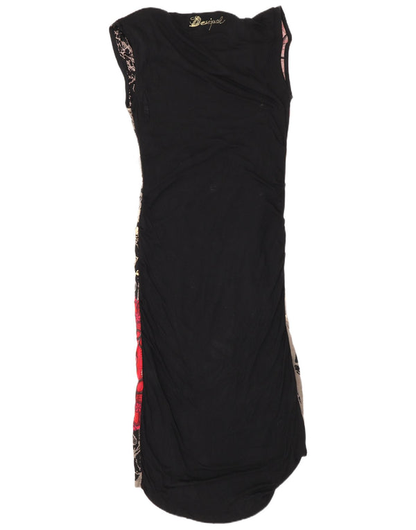 Designer Womens Abstract Pattern Maxi Dress UK 14 Large Multicoloured