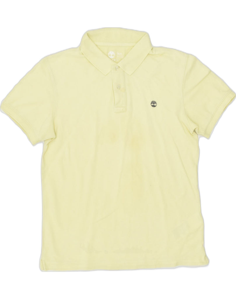 TIMBERLAND Mens Polo Shirt Medium Yellow Cotton | Vintage Timberland | Thrift | Second-Hand Timberland | Used Clothing | Messina Hembry 