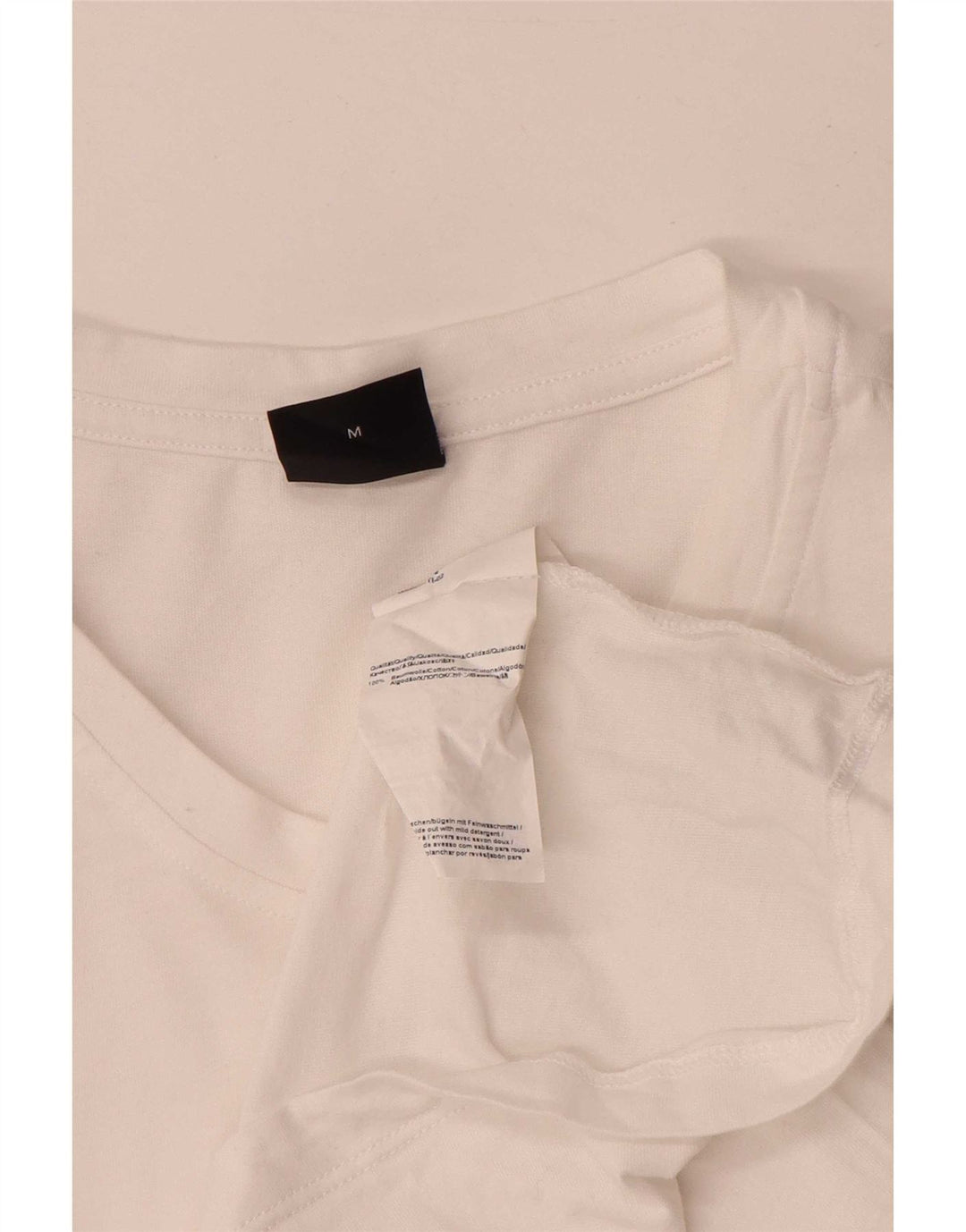 Hugo Boss Mens Graphic T-Shirt Top Medium White Cotton