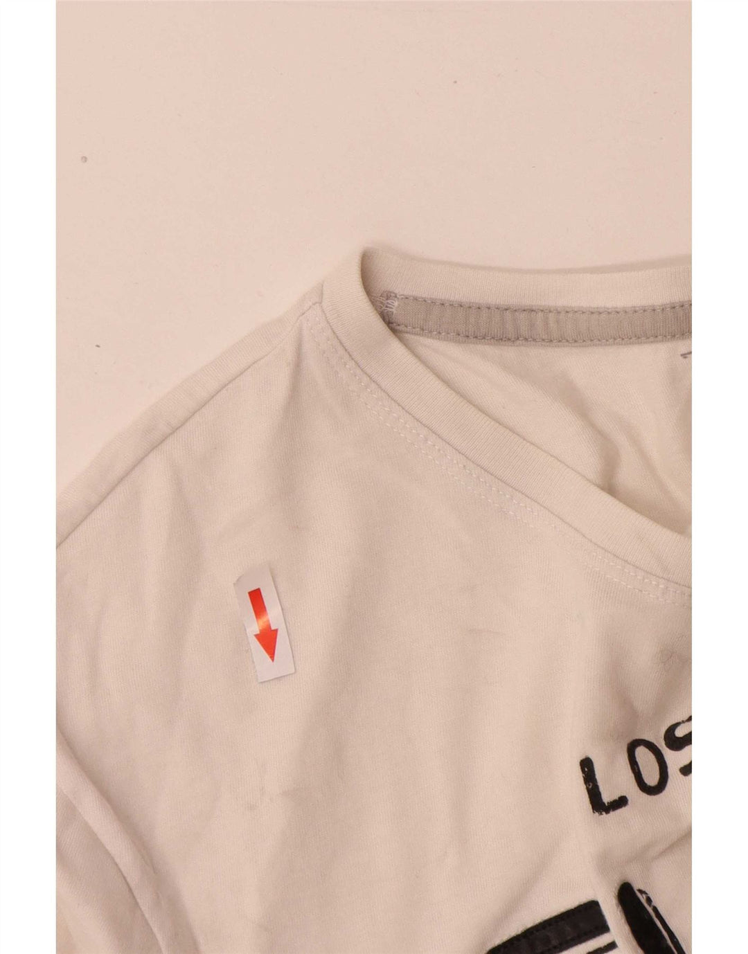 Guess Mens Slim Fit Graphic Top Long Sleeve Large White