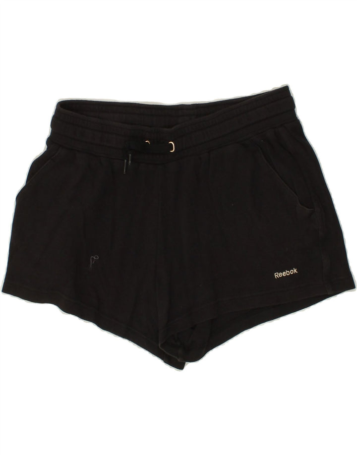 REEBOK Womens Sport Shorts UK 14 Medium Black Cotton Vintage Reebok and Second-Hand Reebok from Messina Hembry 