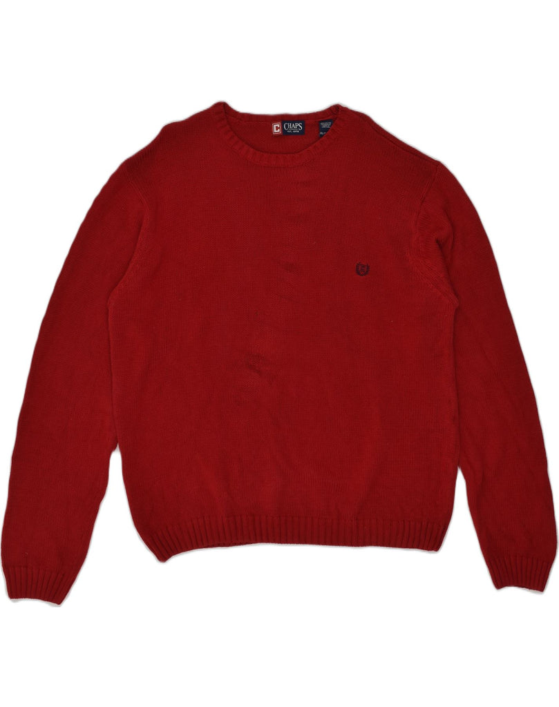 CHAPS Mens Crew Neck Jumper Sweater 2XL Red Cotton | Vintage Chaps | Thrift | Second-Hand Chaps | Used Clothing | Messina Hembry 