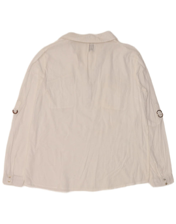 Vintage Womens Pullover Shirt EU 44 XL White