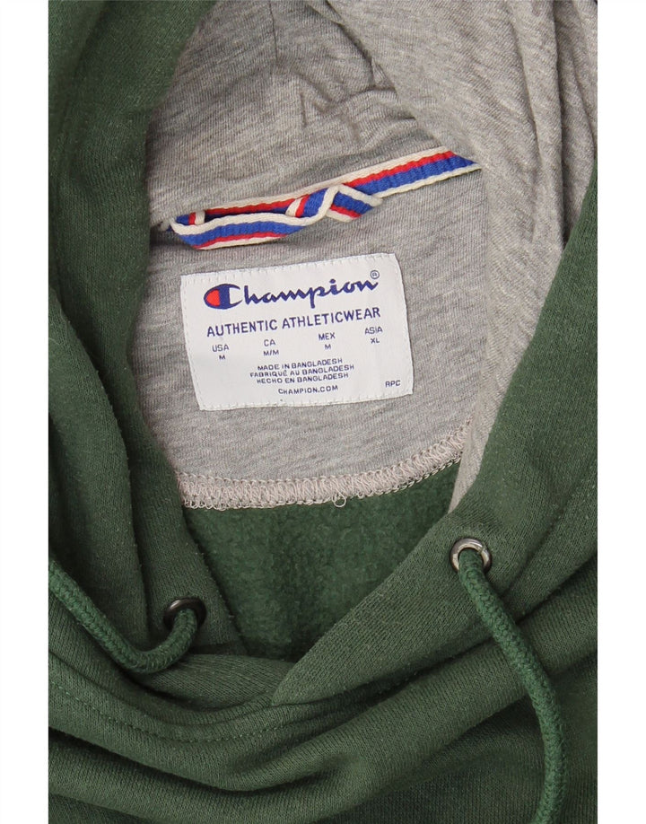 Champion Mens Hoodie Jumper Medium Green