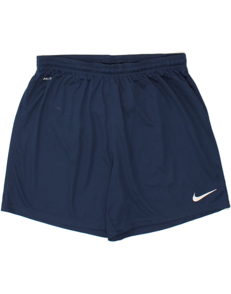 NIKE Mens Dri Fit Sport Shorts XL Navy Blue Polyester Vintage Nike and Second-Hand Nike from Messina Hembry 