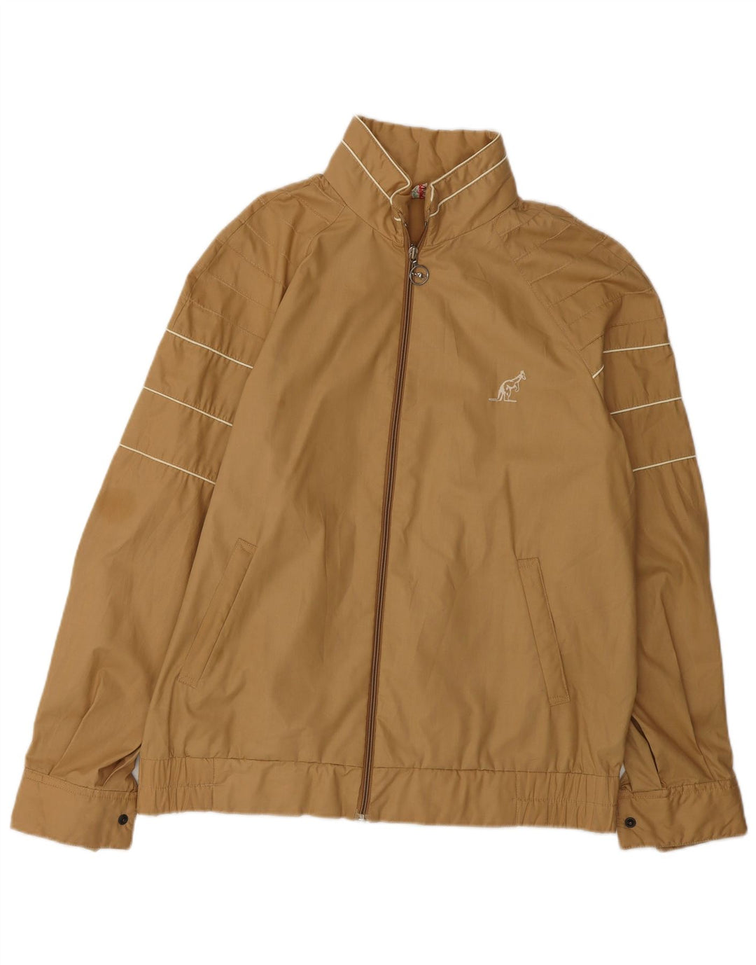 AUSTRALIAN L'ALPINA Mens Bomber Jacket IT 46 Small Beige Polyester