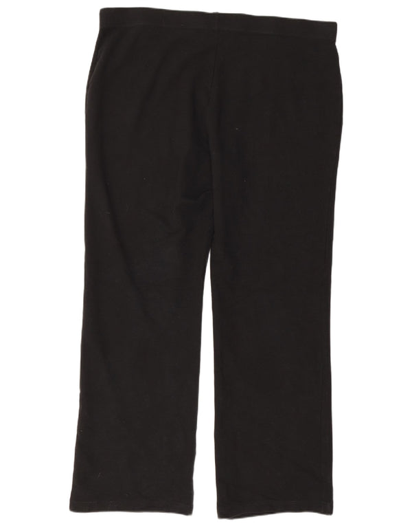 MARKS & SPENCER Womens Tracksuit Trousers UK 22 3XL Black Cotton
