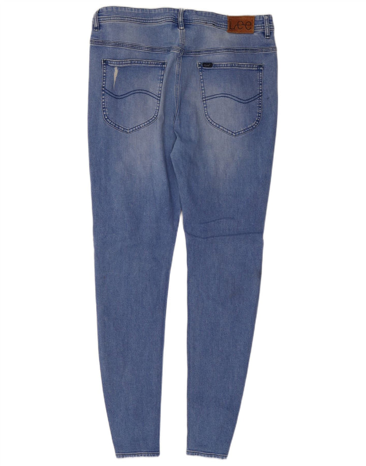 Lee Womens Distressed Skinny Jeans W36 L30 Blue Cotton