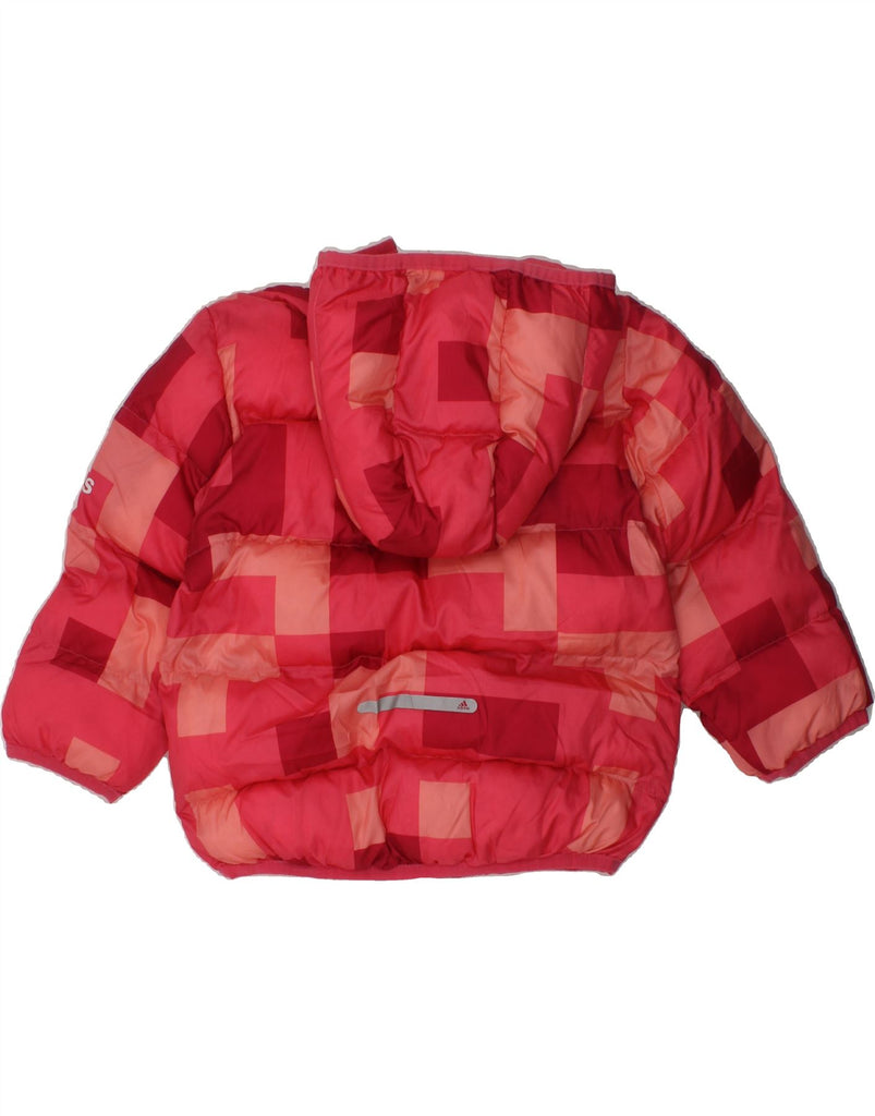 ADIDAS Baby Boys Hooded Padded Jacket 12-18 Months Pink Geometric | Vintage Adidas | Thrift | Second-Hand Adidas | Used Clothing | Messina Hembry 