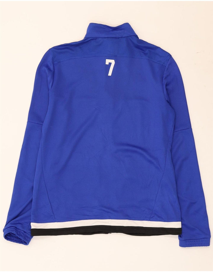 Adidas Womens Royal White Graphic Tracksuit Top Jacket UK 12/14 Medium Blue