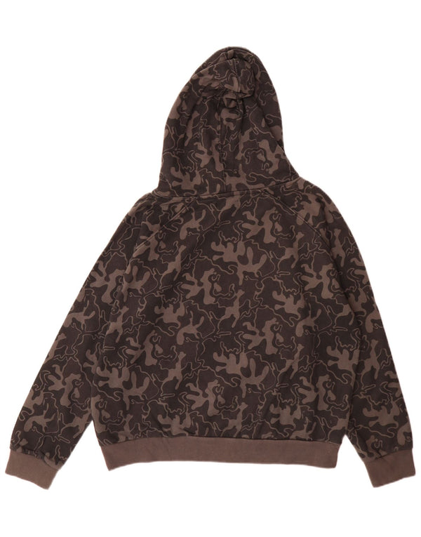 Mistral Womens Graphic Oversized Hoodie Jumper UK 14 Medium Grey Camouflage