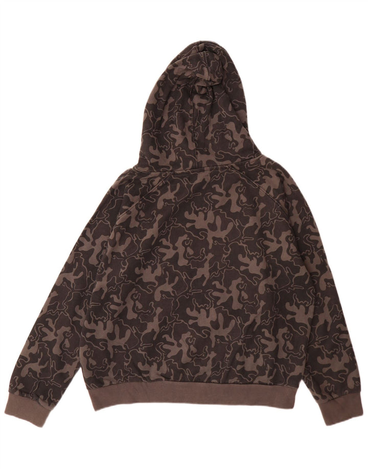 Mistral Womens Graphic Oversized Hoodie Jumper UK 14 Medium Grey Camouflage