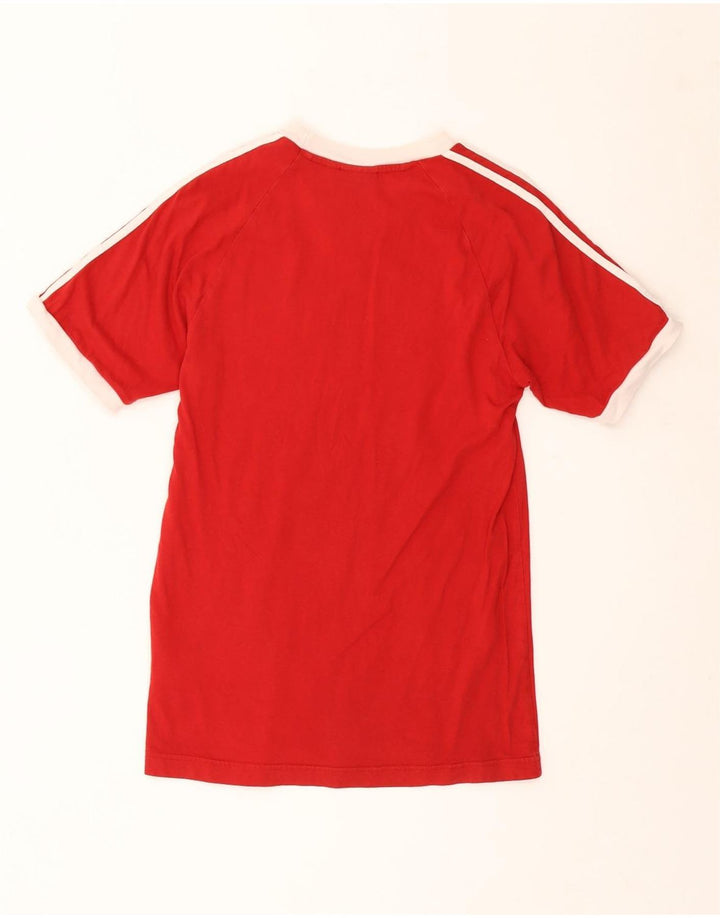 Adidas Mens T-Shirt Top Small Red Cotton
