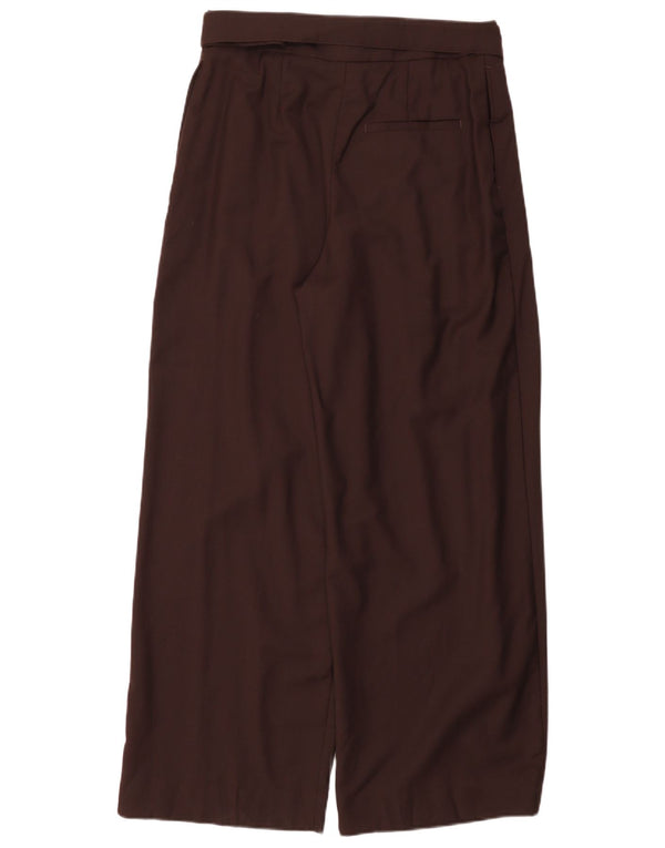 Cos Womens High Waist Wide Leg Chino Trousers EU 38 Medium W30 L29 Burgundy