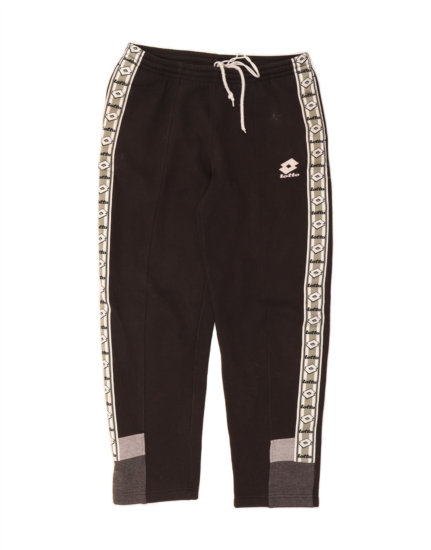 LOTTO Mens Graphic Tracksuit Trousers Medium Black Colourblock