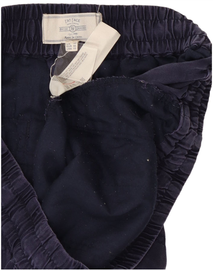 FAT FACE Womens Joggers Casual Trousers UK 14 Large W28 L26 Navy Blue