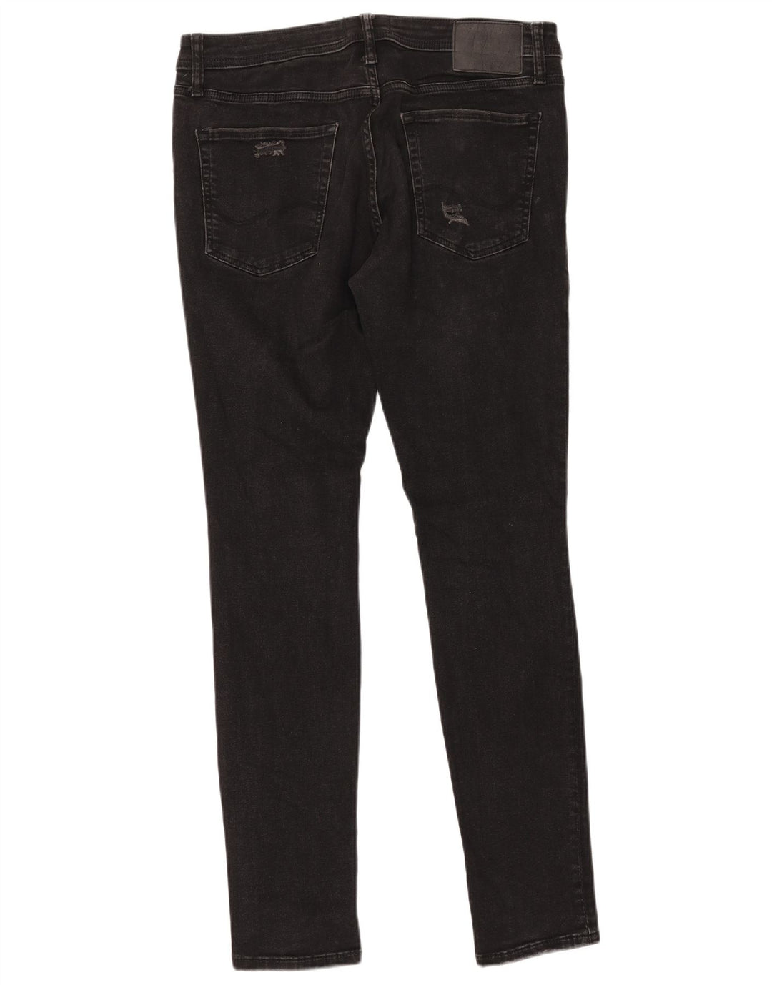 JACK & JONES Mens Liam Distressed Skinny Jeans W34 L31 Black