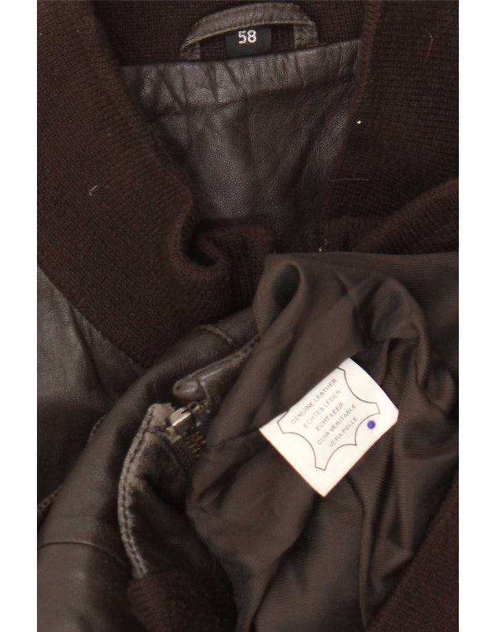 Vintage Mens Leather Jacket UK 40 Large Brown
