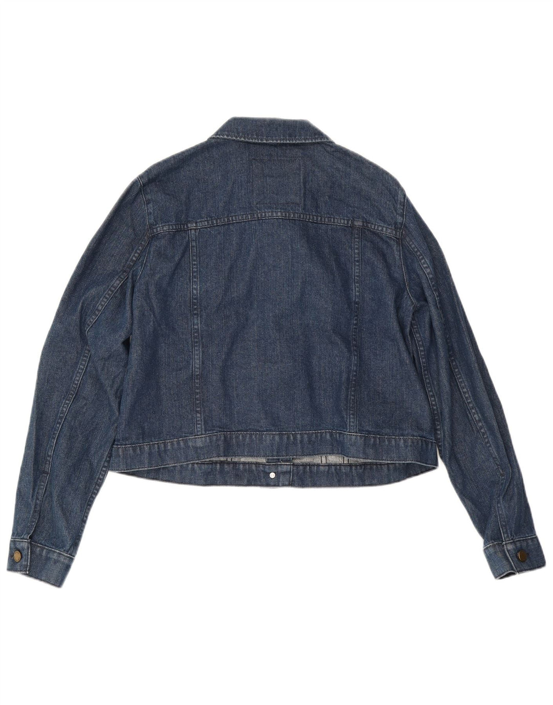 MICHAEL KORS Womens Crop Denim Jacket UK 18 XL Blue Cotton