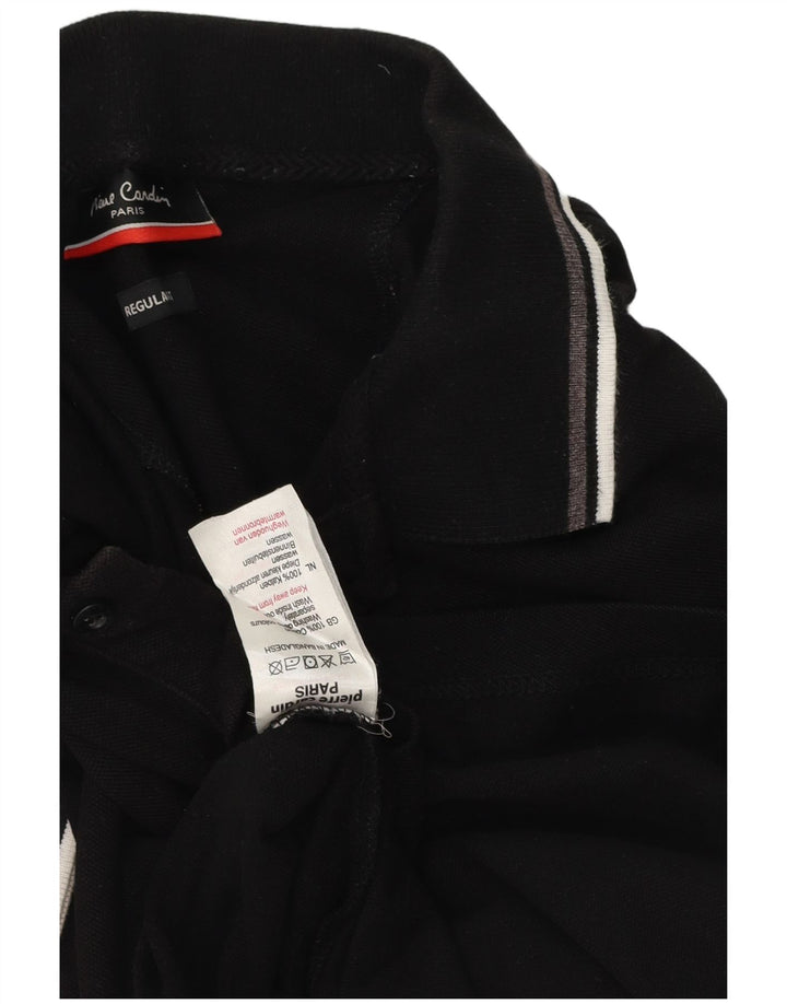 Pierre Cardin Mens Regular Polo Shirt XL Black Cotton