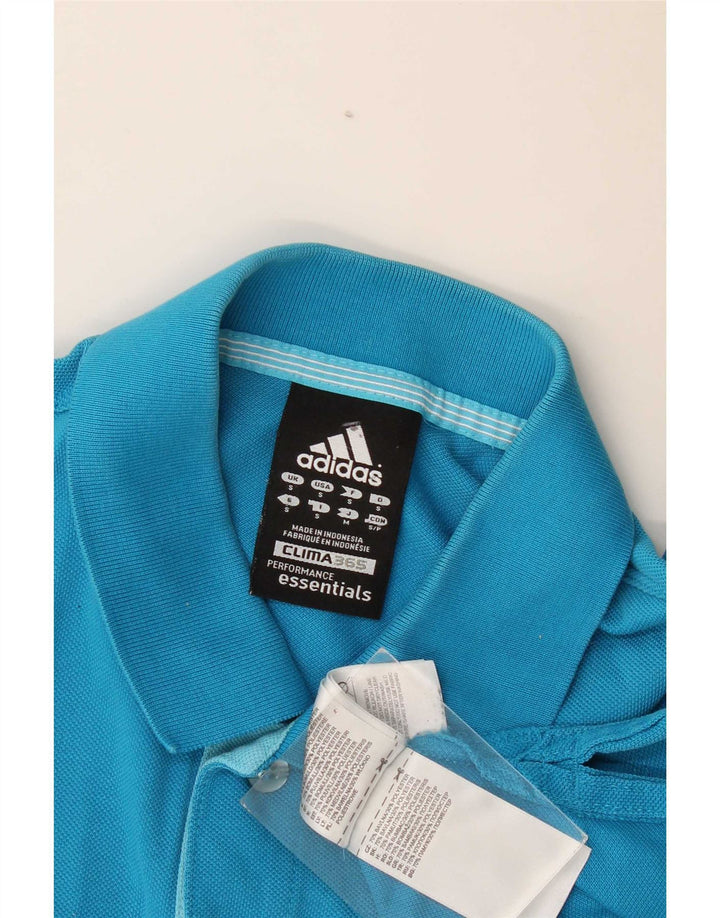 Adidas Mens Clima 365 Polo Shirt Small Blue Cotton